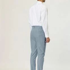 Allegra K Men's Dots Print Dress Pants Slim Fit Flat Front Formal Business Prom Trousers