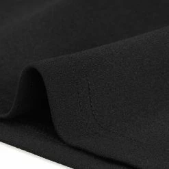 Allegra K Women's Elegant V Neck Contrast Button Decor Sheer Long Sleeve Dress