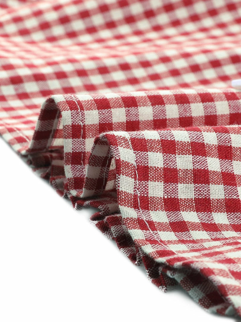 Allegra K Women's Plaid Grid Smocked Back Square Neck Blouse Top 9 Allegra K Women's Plaid Grid Smocked Back Square Neck Blouse Top