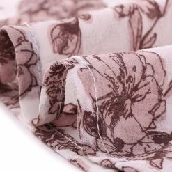 Allegra K Women's Elegant Lace Panel Long Sleeve Chiffon Floral Blouse Tops