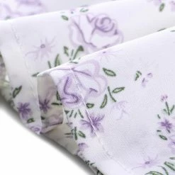 Allegra K Women's Floral Dresses Chiffon Tie Neck Ruffle Cuff Elastic Waist Casual Dress