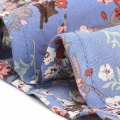 Allegra K Women's Floral Short Sleeve Self Tie Summer Above The Knee Dress