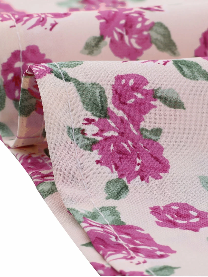 Allegra K Women's Floral Square Neck Half Sleeve Print Work Shirt Blouse 9 Allegra K Women's Floral Square Neck Half Sleeve Print Work Shirt Blouse