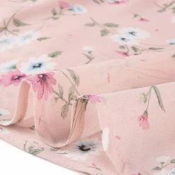 Allegra K Women's Floral Square Neck Short Sleeve Drawstring Ruched Dress