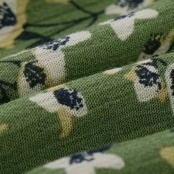 Allegra K Women's Off Shoulder Cotton Puff Sleeve Elastic Waist Floral Cami Blouse Top