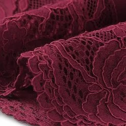 Allegra K Women's Sweetheart Neck Stretch Slim Lace Panel Cocktail Dress