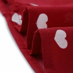 Allegra K Women's Casual Peter Pan Collar Heart Pleated Mini Dress