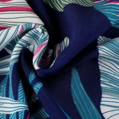 Allegra K Women's Midi Wrap Fit And Flare Summer Tropical Floral Dress