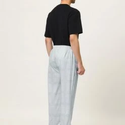 Allegra K Men's Plaid Jogger Track Pants Casual Athletic Slim Fit Drawstring Check Sweatpants