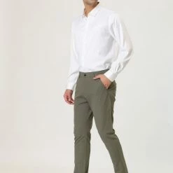 Allegra K Men's Plaid Dress Pants Classic Checked Slim Fit Formal Trousers