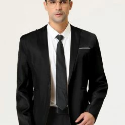 Allegra K Men's Formal Slim Fit Blazer Single Breasted One Button Dress Suit Sports Coat