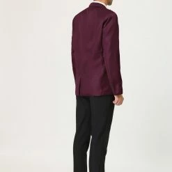 Allegra K Men's Formal Slim Fit Blazer Single Breasted One Button Dress Suit Sports Coat