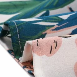 Allegra K Women's Floral Tropical Sleeveless Belted Fit And Flare Summer Dress