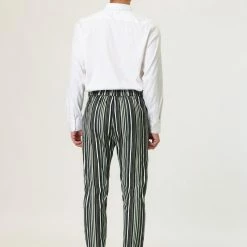 Allegra K Men's Dress Striped Pants Slim Fit Flat Front Prom Pencil Trousers 26 Allegra K Men's Dress Striped Pants Slim Fit Flat Front Prom Pencil Trousers