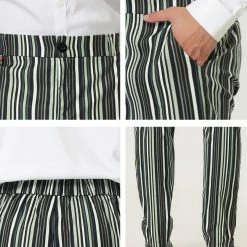 Allegra K Men's Dress Striped Pants Slim Fit Flat Front Prom Pencil Trousers 27 Allegra K Men's Dress Striped Pants Slim Fit Flat Front Prom Pencil Trousers