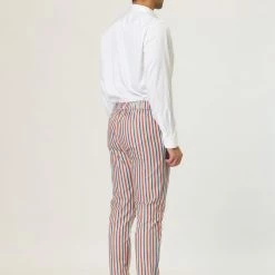Allegra K Men's Dress Striped Pants Slim Fit Flat Front Prom Pencil Trousers 20 Allegra K Men's Dress Striped Pants Slim Fit Flat Front Prom Pencil Trousers