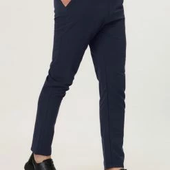 Allegra K Men's Dress Chino Slim Fit Stretch Flat Front Solid Color Business Pants