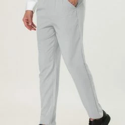 Allegra K Men's Business Chino Solid Color Flat Front Slim Fit Dress Pants 23 Allegra K Men's Business Chino Solid Color Flat Front Slim Fit Dress Pants