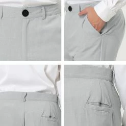 Allegra K Men's Business Chino Solid Color Flat Front Slim Fit Dress Pants 27 Allegra K Men's Business Chino Solid Color Flat Front Slim Fit Dress Pants