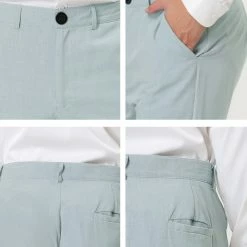 Allegra K Men's Business Chino Solid Color Flat Front Slim Fit Dress Pants 33 Allegra K Men's Business Chino Solid Color Flat Front Slim Fit Dress Pants