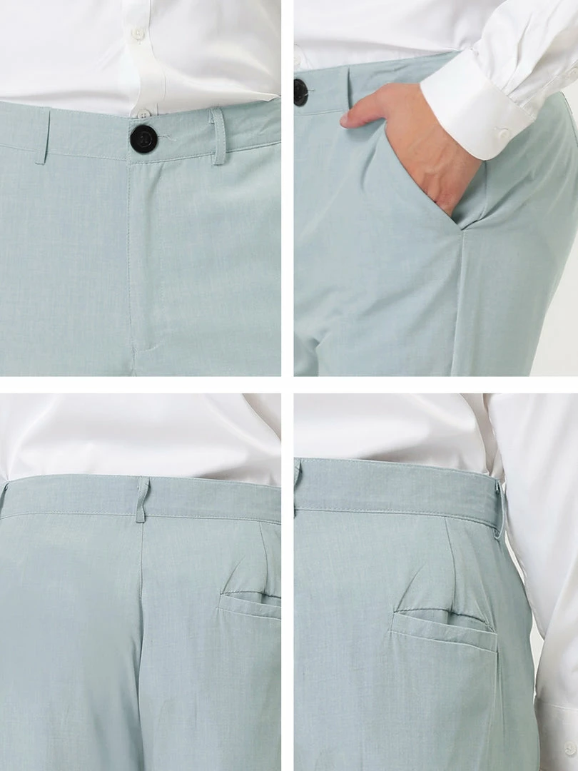 Allegra K Men's Business Chino Solid Color Flat Front Slim Fit Dress Pants 15 Allegra K Men's Business Chino Solid Color Flat Front Slim Fit Dress Pants