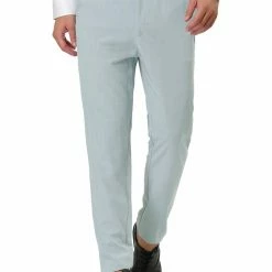 Allegra K Men's Business Chino Solid Color Flat Front Slim Fit Dress Pants 28 Allegra K Men's Business Chino Solid Color Flat Front Slim Fit Dress Pants