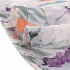 Allegra K Women's Floral Tie Waist Stand Collar Puff Sleeve Ruffle Tiered Short Dress