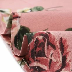 Allegra K Women's Irregular V Neck Puff Sleeve Floral Satin Dress