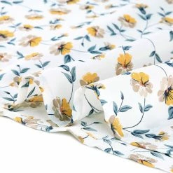 Allegra K Women's Floral Print Ruffle V Neck Button Up Dress