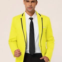 Allegra K Men's Business Slim Fit Blazer Single Breasted One Button Prom Suit Sports Coat 53 Allegra K Men's Business Slim Fit Blazer Single Breasted One Button Prom Suit Sports Coat