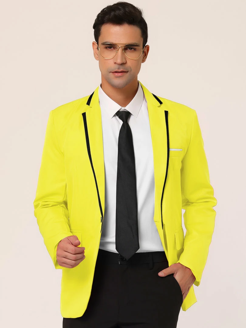 Allegra K Men's Business Slim Fit Blazer Single Breasted One Button Prom Suit Sports Coat 23 Allegra K Men's Business Slim Fit Blazer Single Breasted One Button Prom Suit Sports Coat