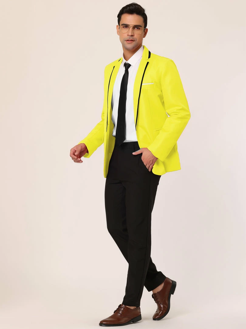 Allegra K Men's Business Slim Fit Blazer Single Breasted One Button Prom Suit Sports Coat 25 Allegra K Men's Business Slim Fit Blazer Single Breasted One Button Prom Suit Sports Coat