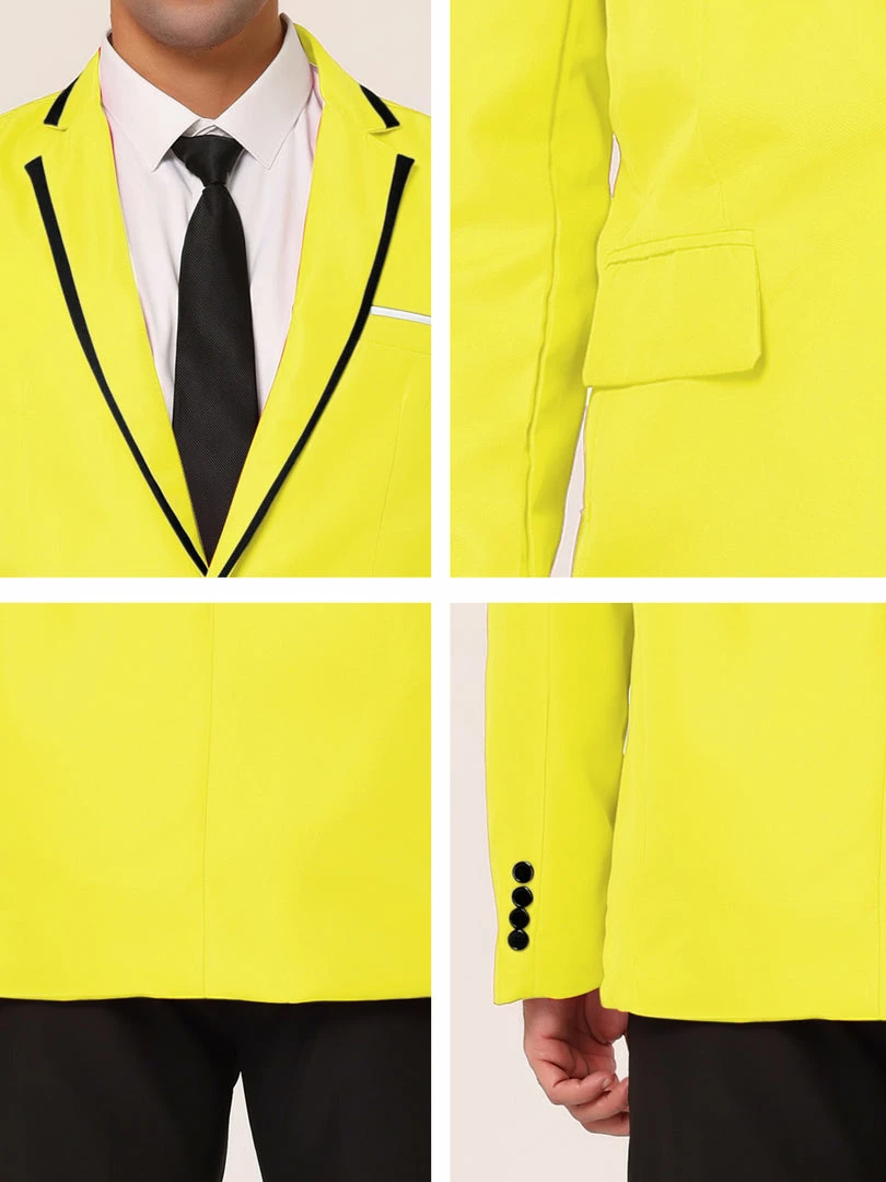 Allegra K Men's Business Slim Fit Blazer Single Breasted One Button Prom Suit Sports Coat 27 Allegra K Men's Business Slim Fit Blazer Single Breasted One Button Prom Suit Sports Coat