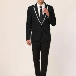 Allegra K Men's Business Slim Fit Blazer Single Breasted One Button Prom Suit Sports Coat 60 Allegra K Men's Business Slim Fit Blazer Single Breasted One Button Prom Suit Sports Coat