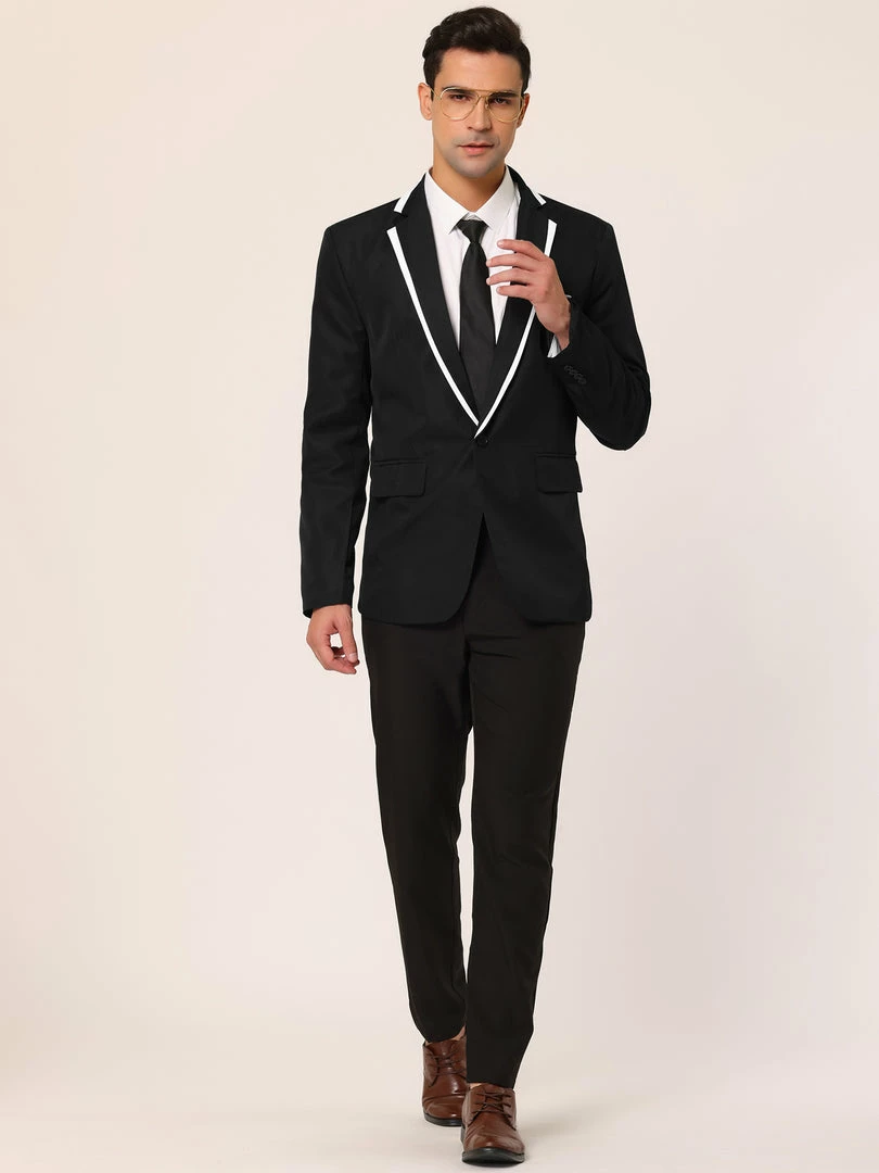 Allegra K Men's Business Slim Fit Blazer Single Breasted One Button Prom Suit Sports Coat 30 Allegra K Men's Business Slim Fit Blazer Single Breasted One Button Prom Suit Sports Coat