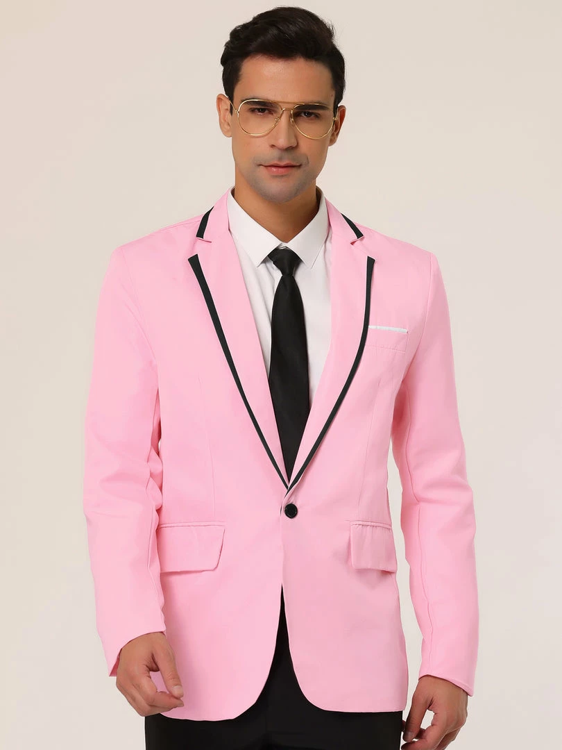 Allegra K Men's Business Slim Fit Blazer Single Breasted One Button Prom Suit Sports Coat 5 Allegra K Men's Business Slim Fit Blazer Single Breasted One Button Prom Suit Sports Coat