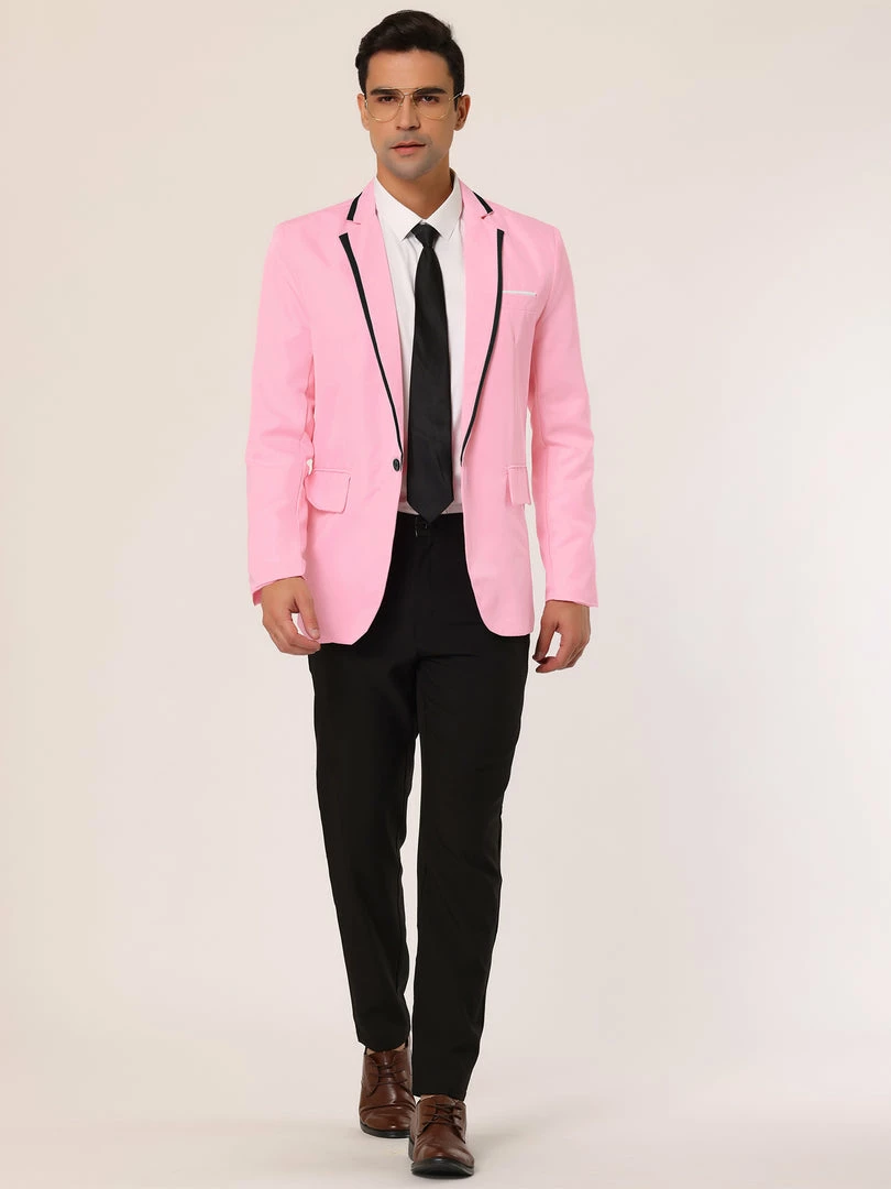 Allegra K Men's Business Slim Fit Blazer Single Breasted One Button Prom Suit Sports Coat 6 Allegra K Men's Business Slim Fit Blazer Single Breasted One Button Prom Suit Sports Coat