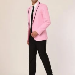 Allegra K Men's Business Slim Fit Blazer Single Breasted One Button Prom Suit Sports Coat 37 Allegra K Men's Business Slim Fit Blazer Single Breasted One Button Prom Suit Sports Coat