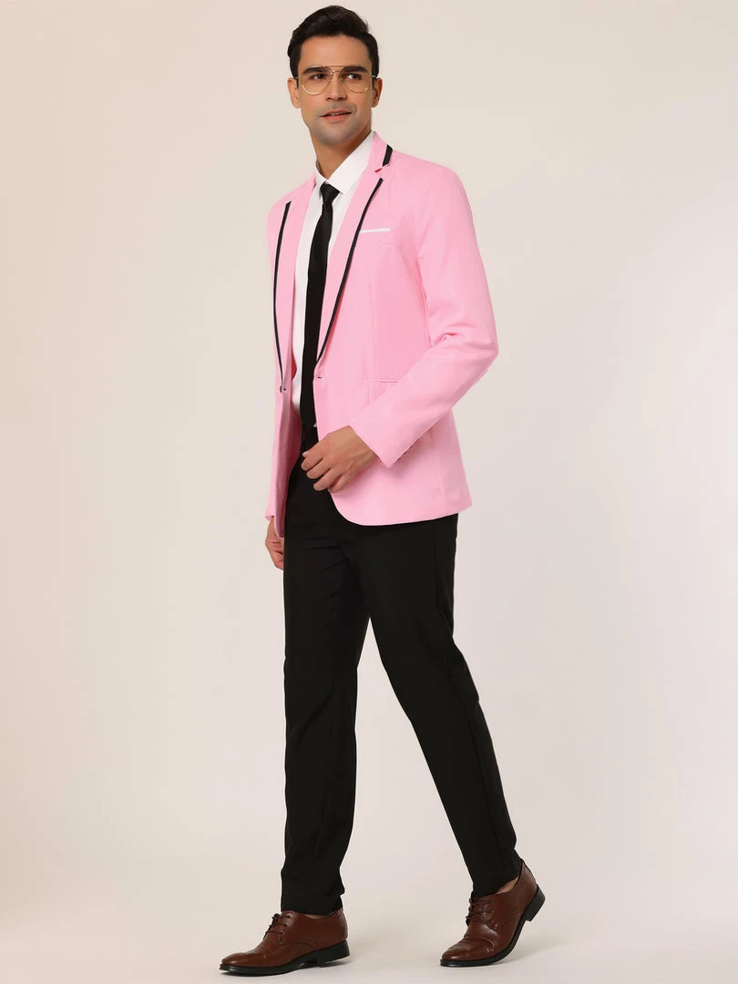 Allegra K Men's Business Slim Fit Blazer Single Breasted One Button Prom Suit Sports Coat 7 Allegra K Men's Business Slim Fit Blazer Single Breasted One Button Prom Suit Sports Coat