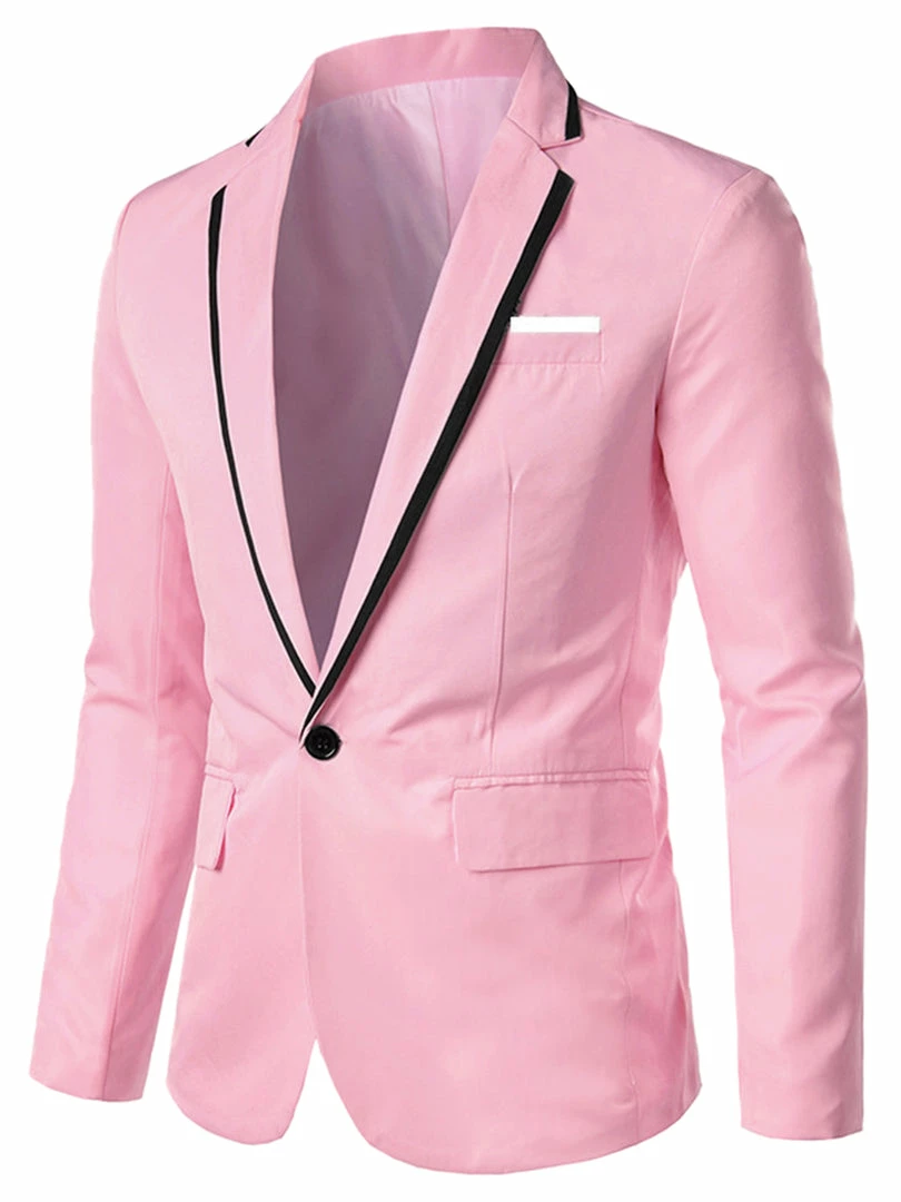 Allegra K Men's Business Slim Fit Blazer Single Breasted One Button Prom Suit Sports Coat 4 Allegra K Men's Business Slim Fit Blazer Single Breasted One Button Prom Suit Sports Coat