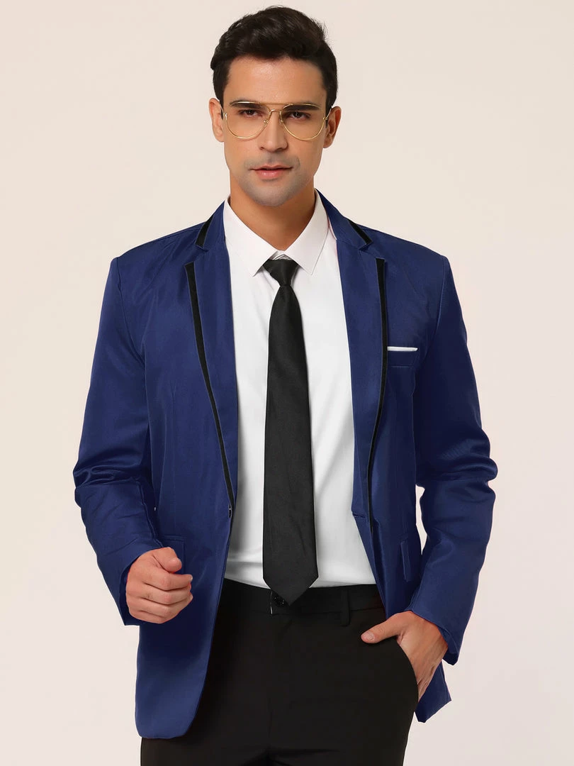 Allegra K Men's Business Slim Fit Blazer Single Breasted One Button Prom Suit Sports Coat 11 Allegra K Men's Business Slim Fit Blazer Single Breasted One Button Prom Suit Sports Coat