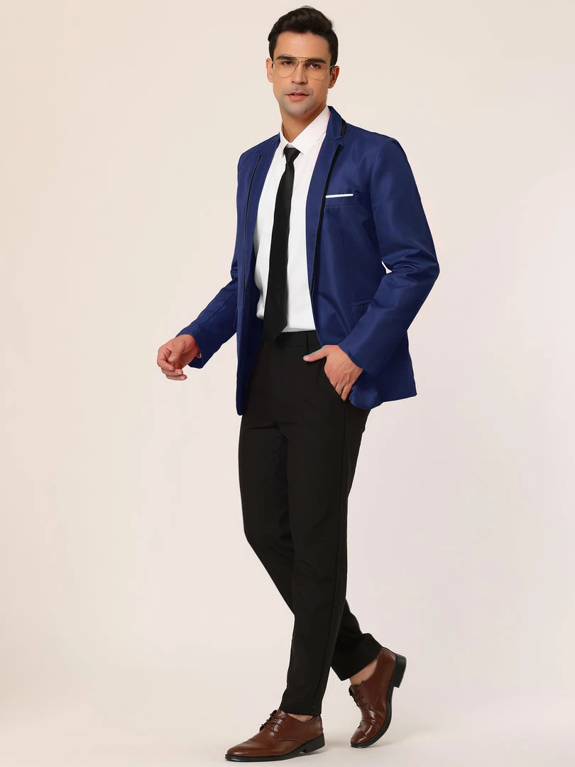 Allegra K Men's Business Slim Fit Blazer Single Breasted One Button Prom Suit Sports Coat 13 Allegra K Men's Business Slim Fit Blazer Single Breasted One Button Prom Suit Sports Coat