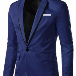 Allegra K Men's Business Slim Fit Blazer Single Breasted One Button Prom Suit Sports Coat 40 Allegra K Men's Business Slim Fit Blazer Single Breasted One Button Prom Suit Sports Coat