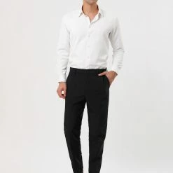 Allegra K Men's Dress Business Pants Classic Fit Flat Front Suit Trousers