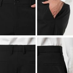 Allegra K Men's Dress Business Pants Classic Fit Flat Front Suit Trousers