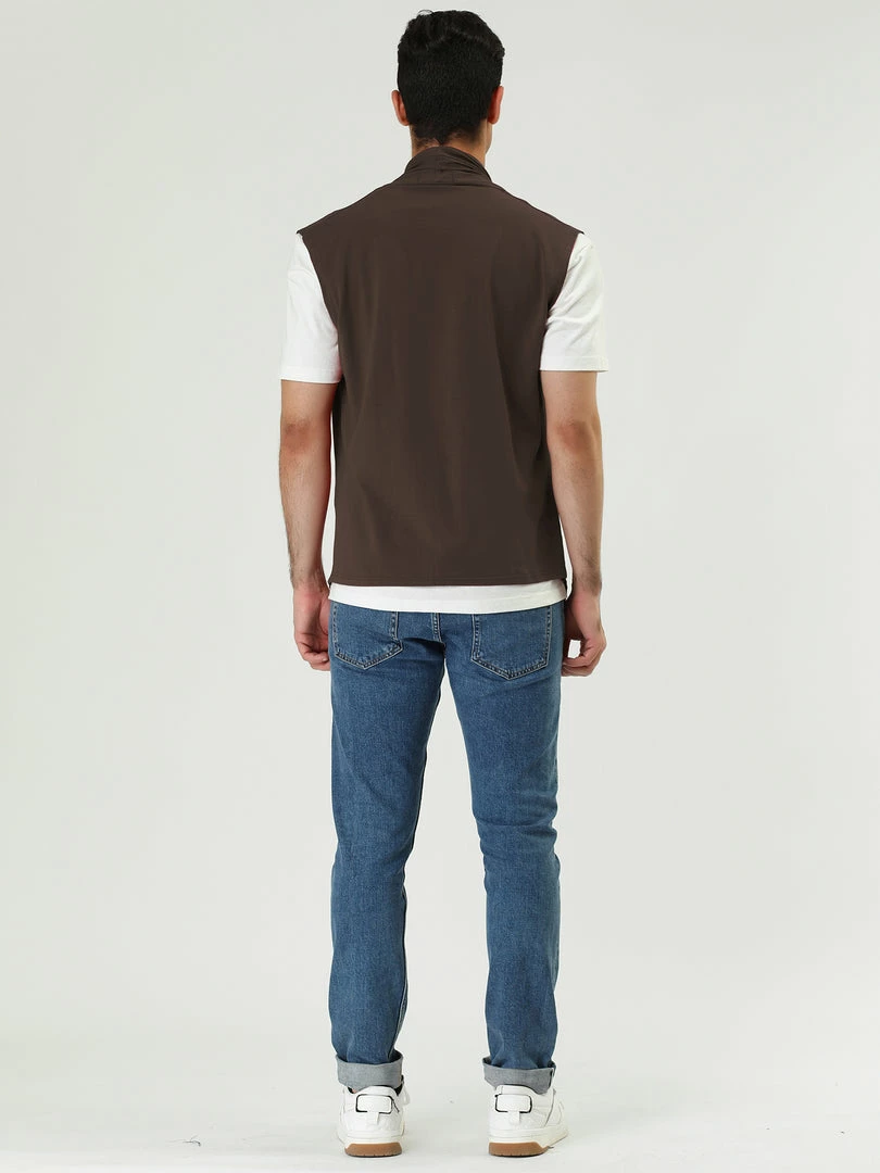 Allegra K Men Casual Open Front Sleeveless Irregular Hem Cardigan Vest With No Button 49 Allegra K Men Casual Open Front Sleeveless Irregular Hem Cardigan Vest With No Button