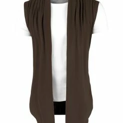 Allegra K Men Casual Open Front Sleeveless Irregular Hem Cardigan Vest With No Button 92 Allegra K Men Casual Open Front Sleeveless Irregular Hem Cardigan Vest With No Button
