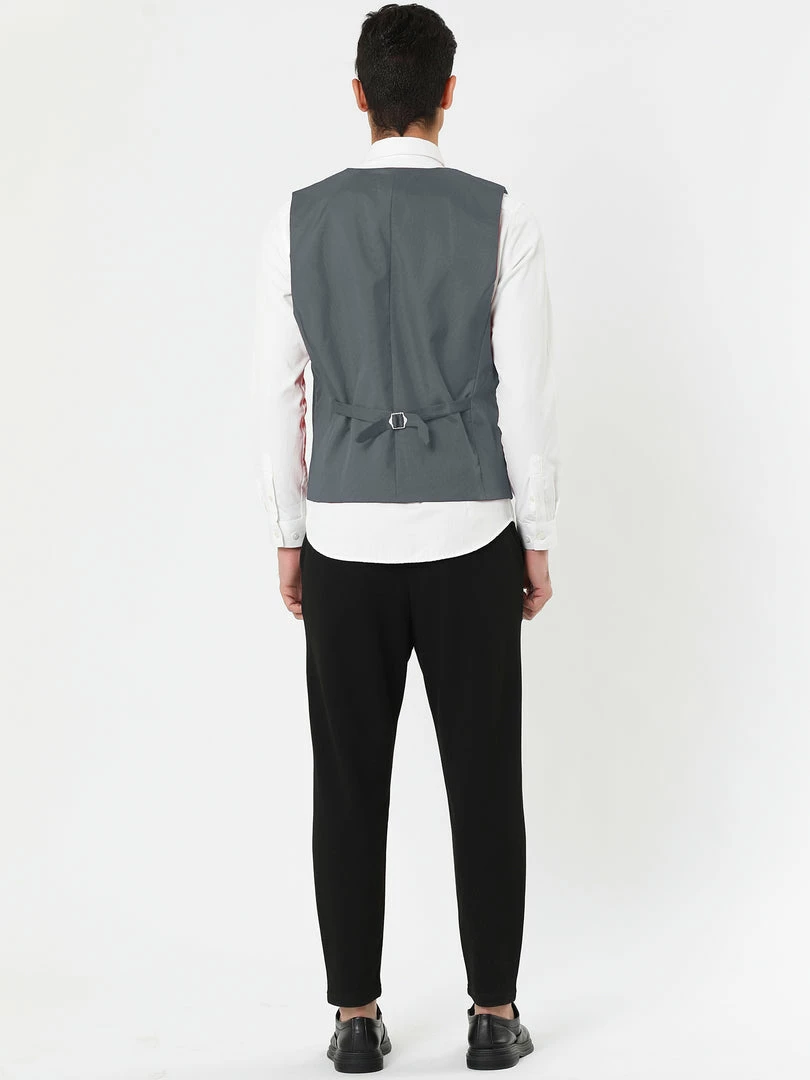 Allegra K Men's Slim Fit Suit Vest Business Formal Dress Waistcoat Vests 25 Allegra K Men's Slim Fit Suit Vest Business Formal Dress Waistcoat Vests