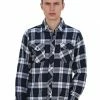Allegra K C09 Men Long Sleeves Check Print Button Up Flannel Shirt 1 Allegra K C09 Men Long Sleeves Check Print Button Up Flannel Shirt