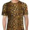 Allegra K Men's Prints Shirts Round Neck Pattern Short Sleeve T Shirt